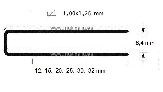 Grapas 92x25mm 5.000 unid.