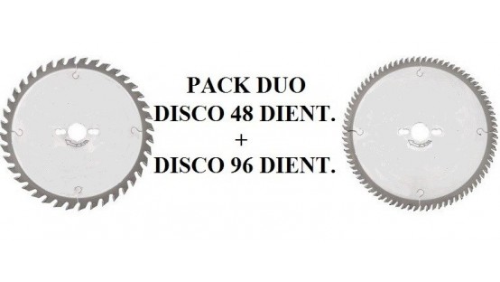 Duo sierras de 300 de 48 y 96 dientes