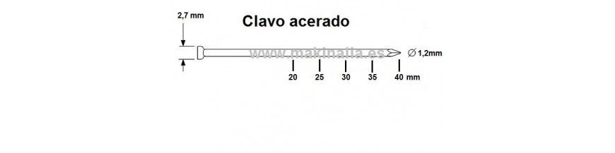 Clavos de acero de 1,2